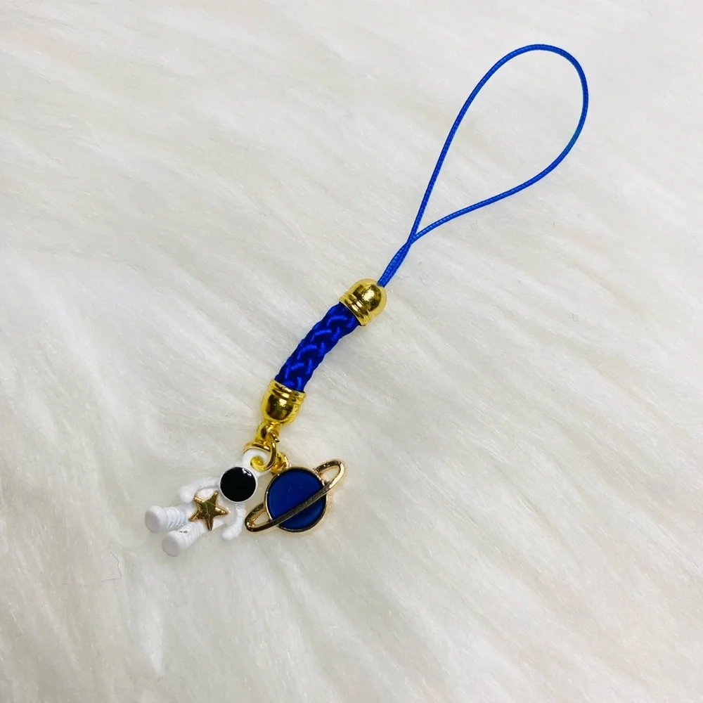 Astronaut Phone charm Bag Charm Phone Accessories Blue Planet Charm